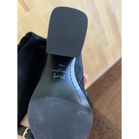 Marc Fisher Meyana Black Suede Over-The-Knee Western Toe Boots sz 7 - Picture 9 of 9